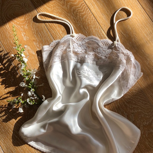 Christian Dior Tops - RARE Christian Dior Vintage Ivory Lace Camisole